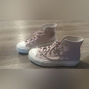 Pink and gold lifted platform chuck taylor converse size 9.5